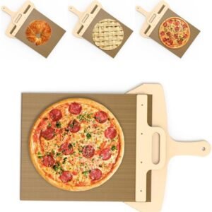 Freebootshop Pizza Peel Set, Wood Sliding Pizza Peel with Handle, Lightweight Pizza Slider Paddle That Transfers Pizza, Non Stick Pizza Paddle for Baking Homemade Pizza and Bread